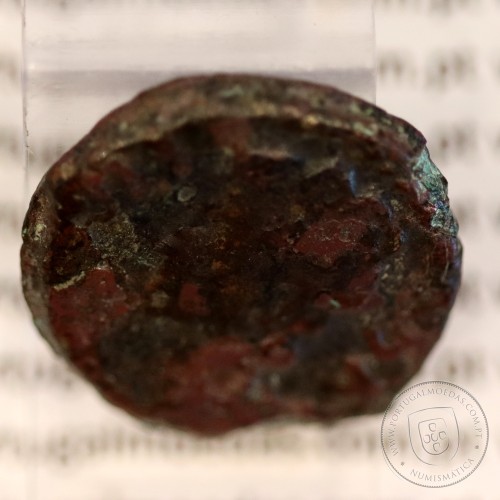 Roman coin of Augustus, AE Semis of Colonia Patricia, Hispania, Legend:  PERM. CAES AVG/ COLONIA PATRICIA, RPC 130, Burgos 1992