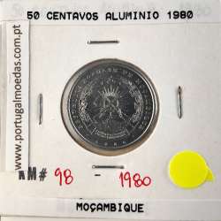 Moçambique, 50 centavos alumínio 1980, (Soberba), World Coins Mozambique KM 98
