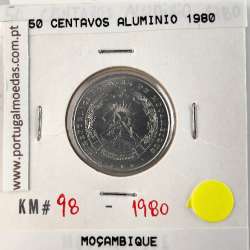 Moçambique, 50 centavos alumínio 1980, (Soberba), World Coins Mozambique KM 98