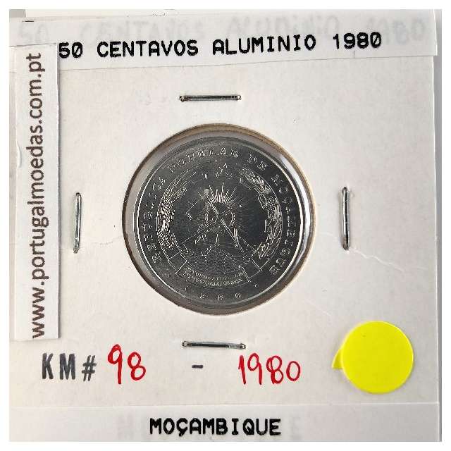 Moçambique, 50 centavos alumínio 1980, (Soberba), World Coins Mozambique KM 98