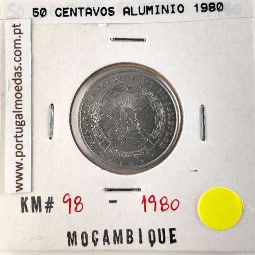 Mozambique, 50 cents Aluminium 1980, (XF), World Coins Mozambique KM 98