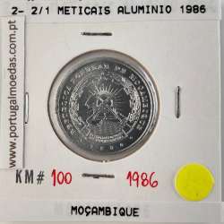 Mozambique, 2- 2/1 Meticais Aluminium 1986, (UNC), World Coins Mozambique KM 100