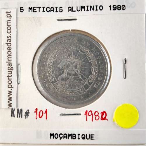 Mozambique, 5 Meticais Aluminium 1980, (VF), World Coins Mozambique KM 101
