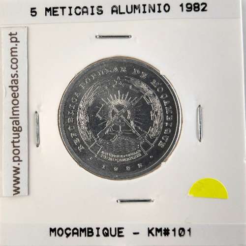 Mozambique, 5 Meticais Aluminium 1982, (UNC), World Coins Mozambique KM 101