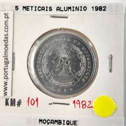 Mozambique, 5 Meticais Aluminium 1982, (UNC), World Coins Mozambique KM 101