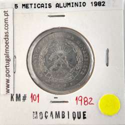 Mozambique, 5 Meticais Aluminium 1982, (XF), World Coins Mozambique KM 101