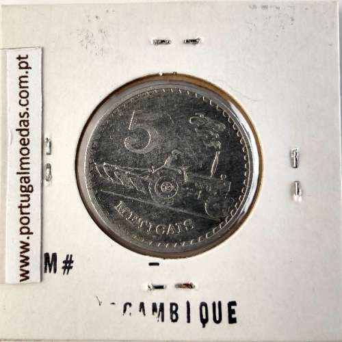 Mozambique, 5 Meticais Aluminium 1982, (XF), World Coins Mozambique KM 101