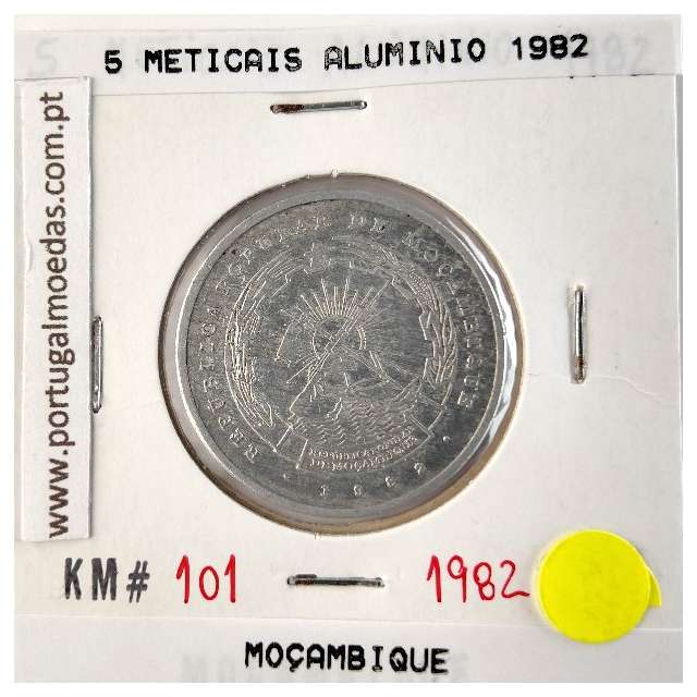 Mozambique, 5 Meticais Aluminium 1982, (XF), World Coins Mozambique KM 101