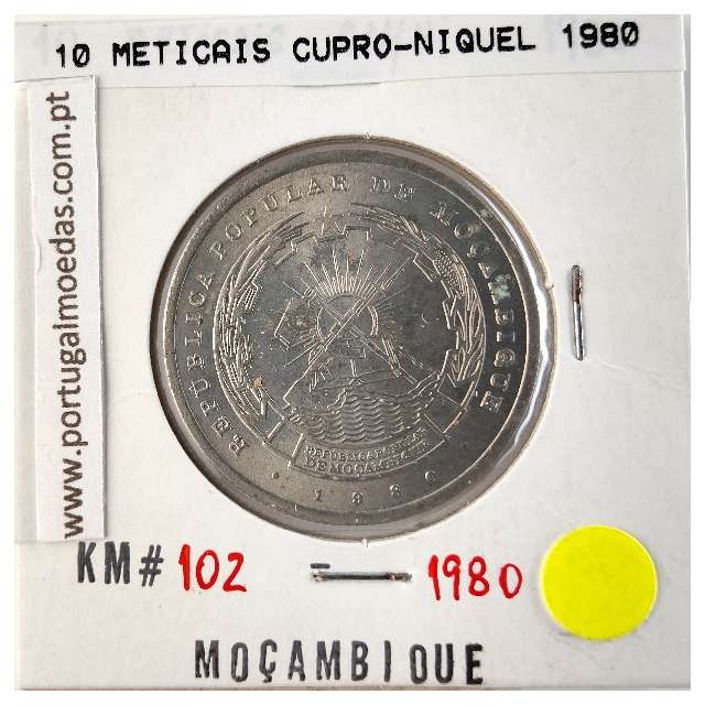 Moçambique, 10 Meticais Cupro níquel 1980, (Soberba), World Coins Mozambique KM 102