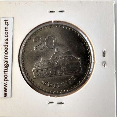 Moçambique, 20 Meticais Cupro níquel 1980, (Bela), World Coins Mozambique KM 103