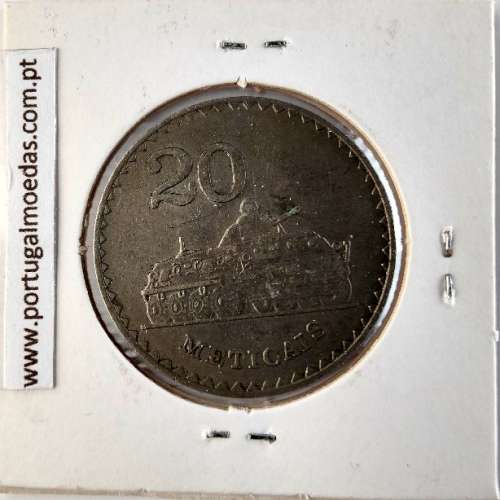 Mozambique, 20 Meticais Copper nickel 1980, (VF), World Coins Mozambique KM 103