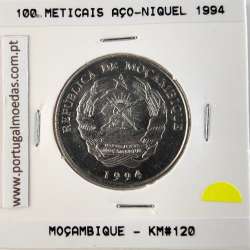Mozambique, 100 Meticais Nickel clad steel  1994, (UNC), World Coins Mozambique KM 120