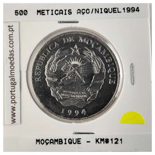 Mozambique, 500 Meticais Nickel Steel 1994, (UNC), World Coins Mozambique KM 121