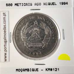 Moçambique, 500 Meticais Aço níquel 1994, (MBC), World Coins Mozambique KM 121