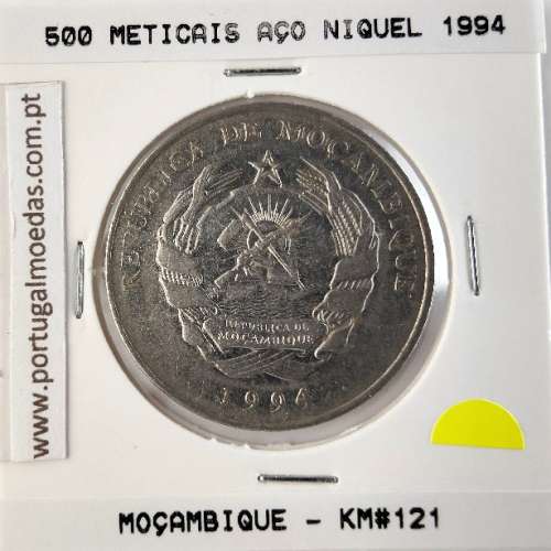 Moçambique, 500 Meticais Aço níquel 1994, (MBC), World Coins Mozambique KM 121