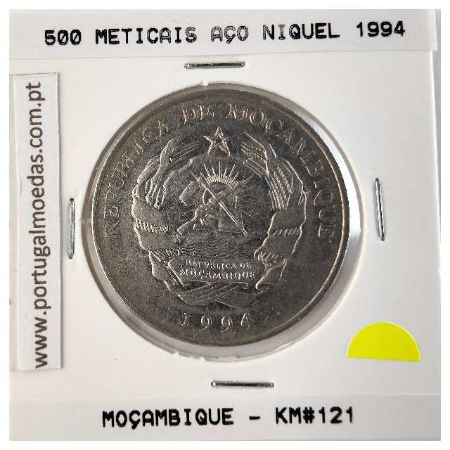 Moçambique, 500 Meticais Aço níquel 1994, (MBC), World Coins Mozambique KM 121