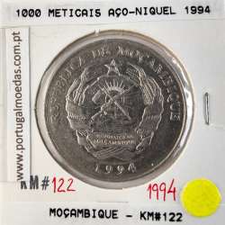 Moçambique, 1000 Meticais Aço níquel 1994, (MBC), World Coins Mozambique KM 122