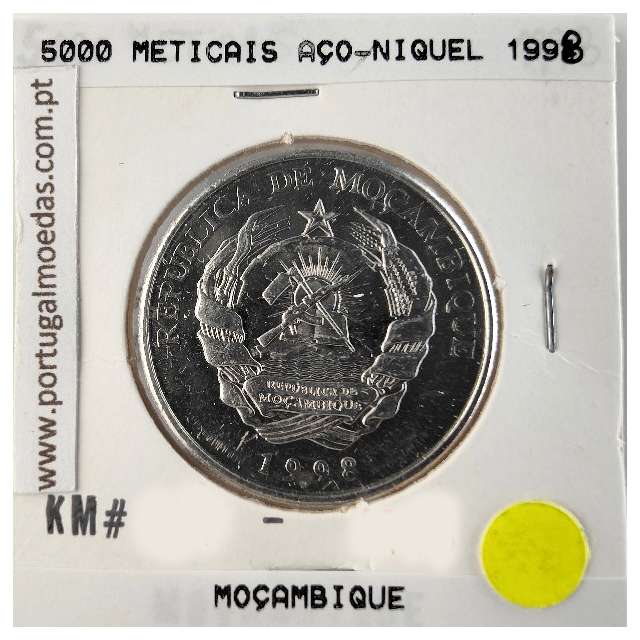 Moçambique, 5000 Meticais Aço níquel 1994, (Soberba), World Coins Mozambique KM 124