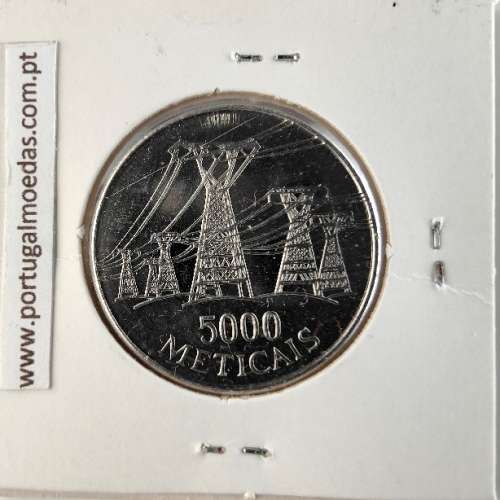 Moçambique, 5000 Meticais Aço níquel 1994, (Soberba), World Coins Mozambique KM 124