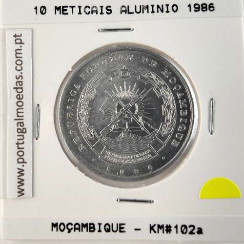 Moçambique, 10 Meticais alumínio 1986, (Soberba), World Coins Mozambique KM 102
