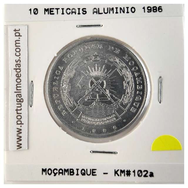 Moçambique, 10 Meticais alumínio 1986, (Soberba), World Coins Mozambique KM 102