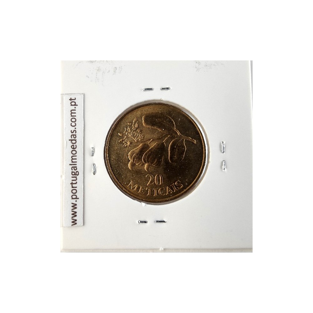 Moçambique, 20 Meticais Aço Latão 1994, (Soberba), World Coins Mozambique KM 118