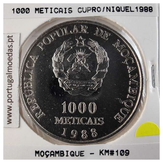 Moçambique, 1000 Meticais Cupro níquel 1988, (Soberba), World Coins Mozambique KM 109