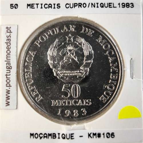 Moçambique, 50 Meticais Cupro níquel 1983, (Soberba), World Coins Mozambique KM 106