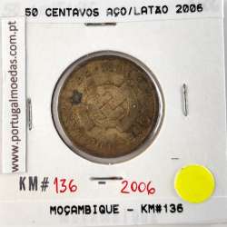 Mozambique, 50 cents Brass plated steel, (VF), World Coins Mozambique KM 136