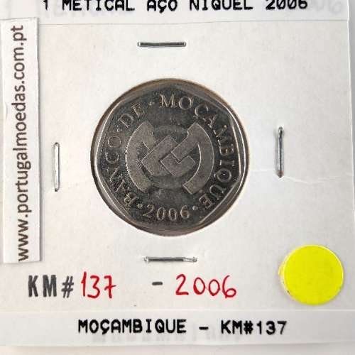 Mozambique, 1 Metical Nickel plated steel 2006, (VF), World Coins Mozambique KM 137