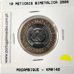 Mozambique, 10 Meticais Bimetallic 2006, (UNC), World Coins Mozambique KM 140