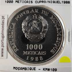 Mozambique, 1000 Meticais Copper-nickel 1988, (UNC), World Coins Mozambique KM 109