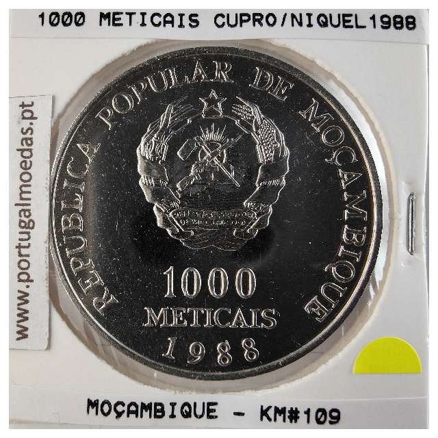 Mozambique, 1000 Meticais Copper-nickel 1988, (UNC), World Coins Mozambique KM 109