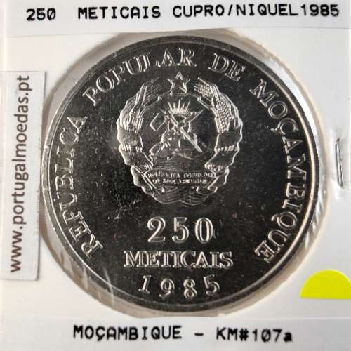 Mozambique, 250 Meticais Copper-nickel 1985, (UNC), World Coins Mozambique KM 107