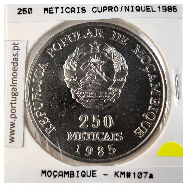 Mozambique, 250 Meticais Copper-nickel 1985, (UNC), World Coins Mozambique KM 107