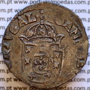 Tostão Prata  D. João IV 1640-1656, com três "NNN" na legenda:  +IOANNNES IIII DG REX PORTVGAL / +INHOC.SIGNO.VIN.CES
