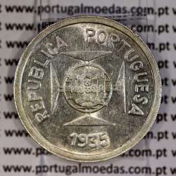 silver coin 1 Rupee 1935 of India Portuguese, World Coins India Portuguese KM 22