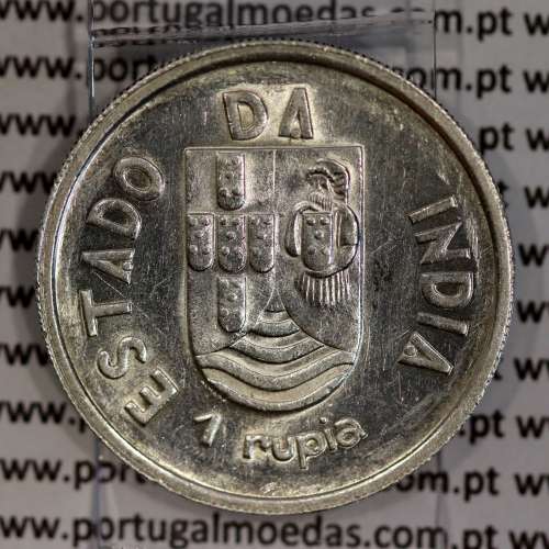 silver coin 1 Rupee  1935 of India Portuguese, World Coins India Portuguese KM 22