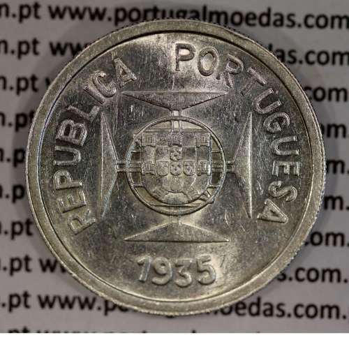 silver coin 1 Rupee  1935 of India Portuguese, World Coins India Portuguese KM 22