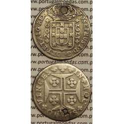 MOEDA 12 VINTÉNS PRATA 1767 (BC) JOSEPHUS / COROA 5 ARCOS / LEGENDA PEQUENA