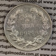 India silver coin 1 Rupee 1912, date amended 1912 over 1911, World Coins India Portuguese KM 18