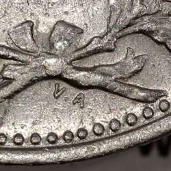 India silver coin 1 Rupee 1912, date amended 1912 over 1911, World Coins India Portuguese KM 18