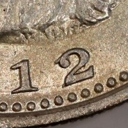1 Rupee 1912 of India , date amended 1912 over 1911, World Coins India Portuguese KM 18