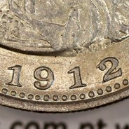 1 Rupia 1912 prata Índia, data emendada 1912 / 1911, India Portuguesa, (Bela-), World Coins India Portuguese KM 18