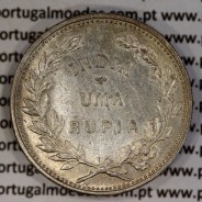 1 Rupee 1912 of India , date amended 1912 over 1911, World Coins India Portuguese KM 18