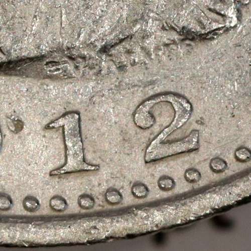 Silver coin 1 Rupee 1912 India, normal date unamended, World Coins India Portuguese KM 18