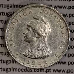 Silver coin 1 Rupee 1912 India, normal date unamended, World Coins India Portuguese KM 18