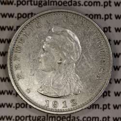 Silver coin 1 Rupee 1912 of India, normal date unamended, World Coins India Portuguese KM 18