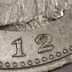 Silver coin 1 Rupee 1912 of India, normal date unamended, World Coins India Portuguese KM 18