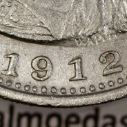 Silver coin 1 Rupee 1912 of India, normal date unamended, World Coins India Portuguese KM 18
